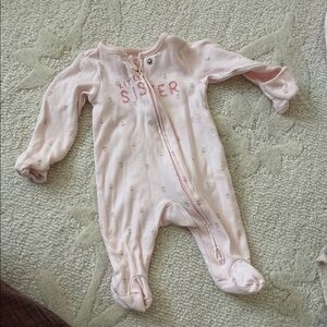 Pink 'Little Sister' Kids One Piece